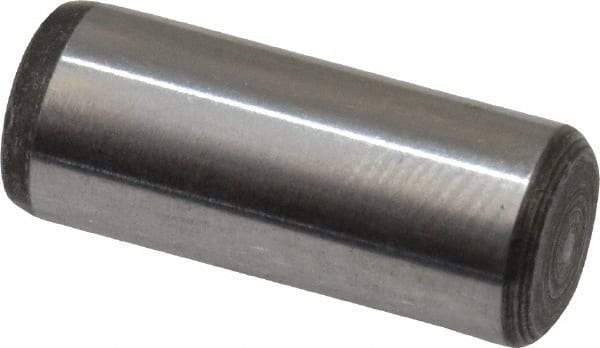 Value Collection - 1/4" Diam x 5/8" Pin Length Alloy Steel Oversized Dowel Pin - C 50-58 Hardness, 12,800 Lb Breaking Strength, 1 Beveled & 1 Rounded End - Eagle Tool & Supply