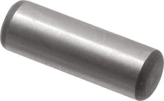 Value Collection - 1/4" Diam x 3/4" Pin Length Alloy Steel Oversized Dowel Pin - C 50-58 Hardness, 12,800 Lb Breaking Strength, 1 Beveled & 1 Rounded End - Eagle Tool & Supply