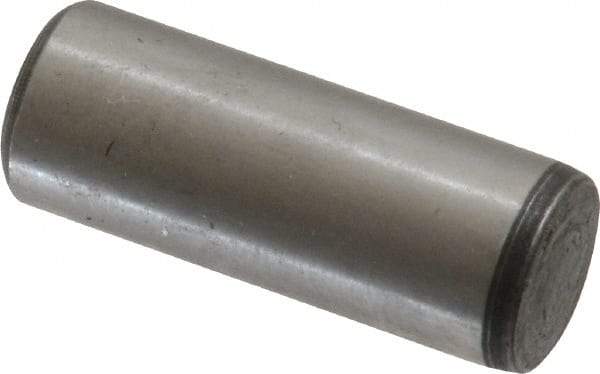 Value Collection - 3/8" Diam x 1" Pin Length Alloy Steel Oversized Dowel Pin - C 50-58 Hardness, 28,700 Lb Breaking Strength, 1 Beveled & 1 Rounded End - Eagle Tool & Supply