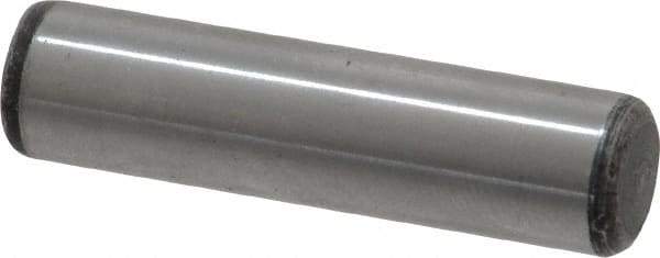 Value Collection - 3/8" Diam x 1-1/2" Pin Length Alloy Steel Oversized Dowel Pin - C 50-58 Hardness, 28,700 Lb Breaking Strength, 1 Beveled & 1 Rounded End - Eagle Tool & Supply