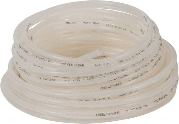 Coilhose Pneumatics - 1/4" ID x 3/8" OD, 100' Long, Polyethylene Tube - Natural, 192 Max psi, -60 to 200°F - Eagle Tool & Supply