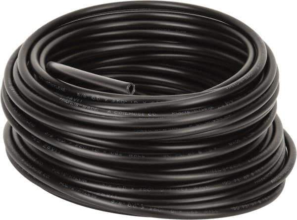 Coilhose Pneumatics - 1/4" ID x 3/8" OD, 100' Long, Polyethylene Tube - Black, 192 Max psi, -60 to 200°F - Eagle Tool & Supply