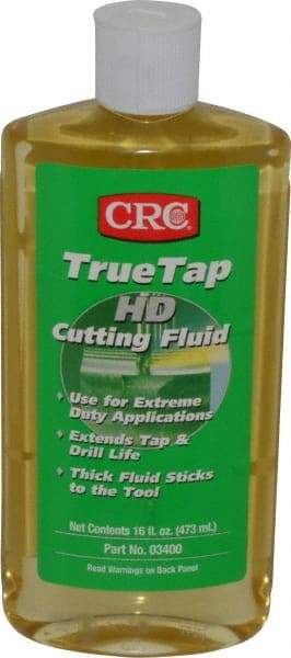 CRC - TrueTap HD, 16 oz Bottle Cutting & Tapping Fluid - Straight Oil, For Drilling, Reaming, Sawing, Shearing, Threading, Turning - Eagle Tool & Supply