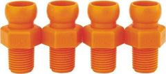 Loc-Line - 4 Piece, 1/4" Hose ID, Male to Female Coolant Hose Connector - 1/8" NPT, For Loc-Line Modular Hose Systems - Eagle Tool & Supply