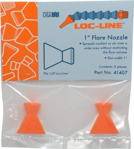 Loc-Line - 1/4" Hose Inside Diam x 1" Nozzle Diam, Coolant Hose Nozzle - For Use with Loc-Line Modular Hose System, 2 Pieces - Eagle Tool & Supply