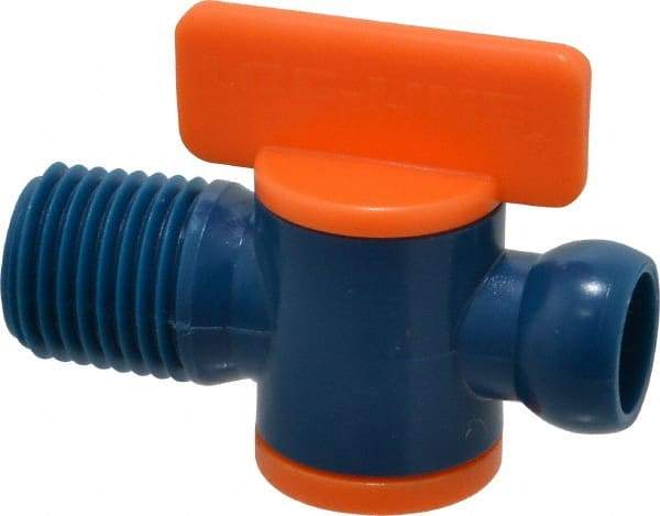 Loc-Line - 2 Piece, 1/4" ID Coolant Hose NPT Valve - Male to Female Connection, Acetal Copolymer Body, 1/4 NPT, Use with Loc-Line Modular Hose Systems - Eagle Tool & Supply