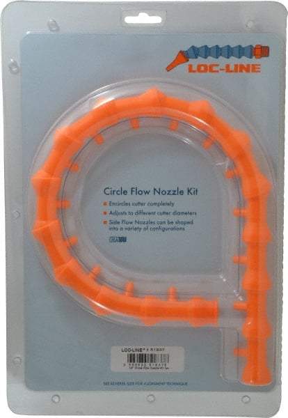 Loc-Line - 1/2" Hose Inside Diam x 1/2" Nozzle Diam, Coolant Hose Nozzle Kit - For Use with Loc-Line Modular Hose System, 16 Pieces - Eagle Tool & Supply