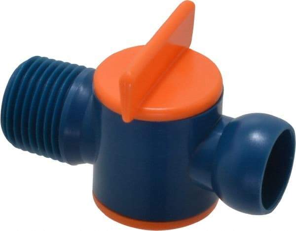 Loc-Line - 2 Piece, 1/2" ID Coolant Hose NPT Valve - Male to Female Connection, Acetal Copolymer Body, 1/2 NPT, Use with Loc-Line Modular Hose Systems - Eagle Tool & Supply