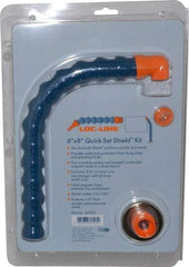 Loc-Line - Polycarbonate Flat Base & Shield - 6" Wide x 8" Long x 1/8" Thick, 14" Arm Reach, Magnetic/Bracket Base, For General Purpose Use - Eagle Tool & Supply