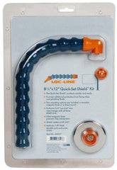 Loc-Line - Polycarbonate Flat Base & Shield - 8-1/2" Wide x 12" Long x 1/8" Thick, 14" Arm Reach, Magnetic/Bracket Base, For General Purpose Use - Eagle Tool & Supply