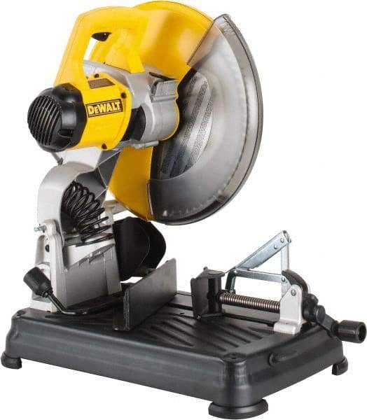 DeWALT - 14" Blade Diam, 1" Arbor Hole, Miter Multi-Cutter Metal Cutting Chop & Cutoff Saw - 1,300 RPM, 4 hp, 120 Volts, 1 Phase - Eagle Tool & Supply