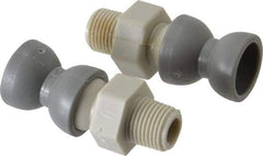 Cedarberg - 2 Piece, 1/4" Hose ID, Female to Male Coolant Hose Pipe Thread Connector - 1/8" NPT, For Snap-Loc Modular Hose Systems - Eagle Tool & Supply