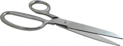 Heritage Cutlery - 3-1/2" LOC, 8-1/2" OAL Chrome Plated Standard Shears - Right Hand, Metal Straight Handle, For General Purpose Use - Eagle Tool & Supply