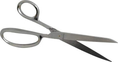 Heritage Cutlery - 4-1/4" LOC, 9-1/2" OAL Stainless Steel Standard Shears - Right Hand, Metal Straight Handle, For General Purpose Use - Eagle Tool & Supply