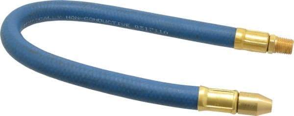 Coilhose Pneumatics - 18" Hose Length, 1/4" Nozzle Diam, 3/8" Hose ID, Coolant Hose - 1/4" NPT For Mist Coolant Systems - Eagle Tool & Supply