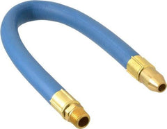 Coilhose Pneumatics - 18" Hose Length, 3/8" Nozzle Diam, 1/2" Hose ID, Coolant Hose - 3/8" NPT For Mist Coolant Systems - Eagle Tool & Supply