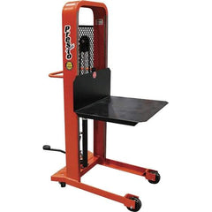 Presto Lifts - 1,000 Lb Capacity, 52" Lift Height, Platform Base Manually Operated Lift - 5-1/4" Minimum Operating Height - Eagle Tool & Supply