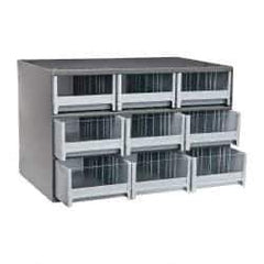 Akro-Mils - 9 Drawer, Small Parts Modular Steel Frame Storage Cabinet - 11" Deep x 17" Wide x 11" High - Eagle Tool & Supply