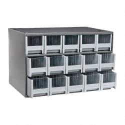Akro-Mils - 15 Drawer, Small Parts Modular Steel Frame Storage Cabinet - 11" Deep x 17" Wide x 11" High - Eagle Tool & Supply