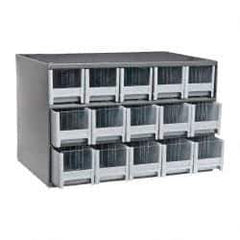 Akro-Mils - 15 Drawer, Small Parts Modular Steel Frame Storage Cabinet - 11" Deep x 17" Wide x 11" High - Eagle Tool & Supply
