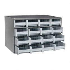 Akro-Mils - 16 Drawer, Small Parts Modular Steel Frame Storage Cabinet - 11" Deep x 17" Wide x 11" High - Eagle Tool & Supply
