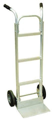 Harper Trucks - 600 Lb Capacity 49" OAH Hand Truck - High Back Dual Handle, Aluminum, Solid Rubber Wheels - Eagle Tool & Supply