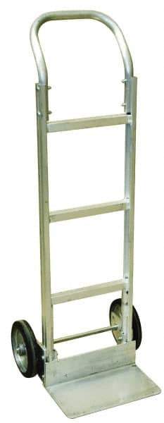 Harper Trucks - 600 Lb Capacity 52" OAH Hand Truck - Swept Back, Continuous Handle, Aluminum, Mold-On Rubber Wheels - Eagle Tool & Supply