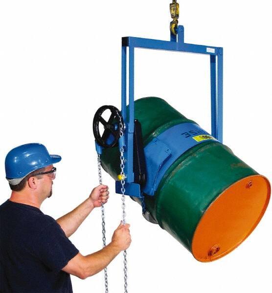 Made in USA - 1,500 Lb Load Capacity, 55 Gal Drum Carrier - 10" Wide x 39" High - Eagle Tool & Supply