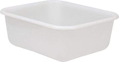 Rubbermaid - 2.8 Gal, White Polyethylene Tote Container - Nesting, 14.4" Long x 12.4" Wide x 5.4" High - Eagle Tool & Supply