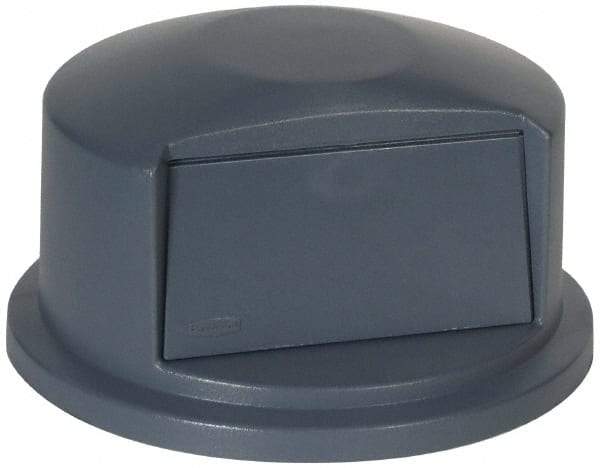 Rubbermaid - Round Lid for Use with 32 Gal Round Trash Cans - Gray, Polyethylene, For 2632 Brute Trash Cans - Eagle Tool & Supply