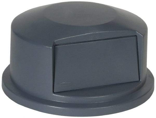 Rubbermaid - Round Lid for Use with 44 Gal Round Trash Cans - Gray, Polyethylene, For 2643 Brute Trash Cans - Eagle Tool & Supply