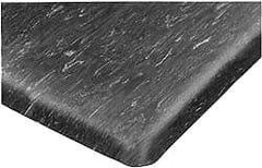 Wearwell - 5' Long x 3' Wide, Dry Environment, Anti-Fatigue Matting - Black, Vinyl with Nitrile Blend Base, Beveled on 4 Sides - Eagle Tool & Supply
