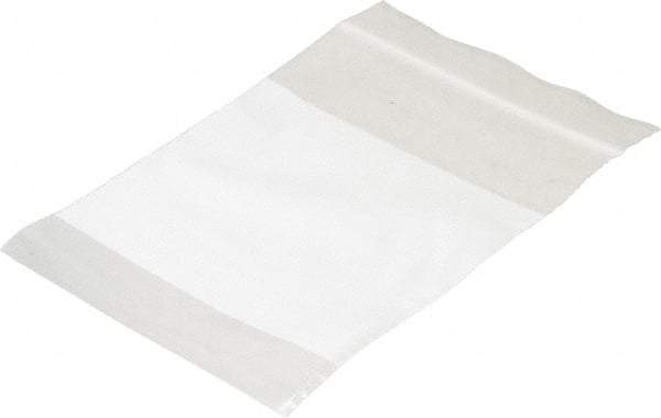 Value Collection - 3 x 4", 2 mil Self-Seal Polybags - Regular-Duty with White Marking Block - Eagle Tool & Supply