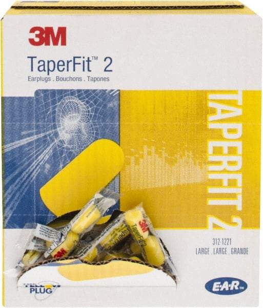 3M - Disposable, Uncorded, 32 dB Earplugs - Yellow, 200 Pairs - Eagle Tool & Supply