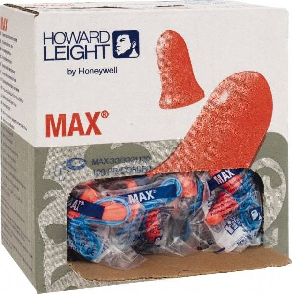 Howard Leight - Disposable, Corded, 33 dB, Contoured and Taper Flare Earplugs - Assorted Colors, 100 Pairs - Eagle Tool & Supply