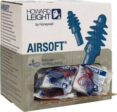 Howard Leight - Reusable, Corded, 27 dB, Flange Earplugs - Blue, 100 Pairs - Eagle Tool & Supply