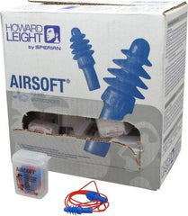 Howard Leight - Reusable, Corded, 27 dB, Flange Earplugs - Blue, 50 Pairs - Eagle Tool & Supply
