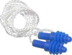Howard Leight - Reusable, Corded, 27 dB, Flange Earplugs - Blue, 50 Pairs - Eagle Tool & Supply