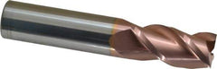 Accupro - 3/4", 1-1/2" LOC, 3/4" Shank Diam, 4" OAL, 3 Flute, Solid Carbide Square End Mill - Single End, TiCN Finish, Spiral Flute, 40° Helix, Centercutting, Right Hand Cut, Right Hand Flute - Eagle Tool & Supply