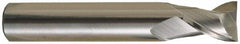 OSG - 8mm, 19mm LOC, 8mm Shank Diam, 60mm OAL, 2 Flute, Solid Carbide Square End Mill - Single End, Uncoated, Spiral Flute, 30° Helix, Centercutting, Right Hand Cut, Right Hand Flute, Series 8120 - Eagle Tool & Supply