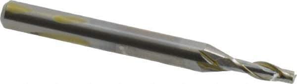 OSG - 2.5mm, 8mm LOC, 4mm Shank Diam, 40mm OAL, 2 Flute, Solid Carbide Square End Mill - Single End, Uncoated, Spiral Flute, 30° Helix, Centercutting, Right Hand Cut, Right Hand Flute, Series 8120 - Eagle Tool & Supply