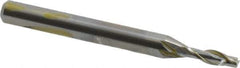 OSG - 2.5mm, 8mm LOC, 4mm Shank Diam, 40mm OAL, 2 Flute, Solid Carbide Square End Mill - Single End, Uncoated, Spiral Flute, 30° Helix, Centercutting, Right Hand Cut, Right Hand Flute, Series 8120 - Eagle Tool & Supply