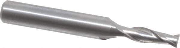 OSG - 4mm, 11mm LOC, 6mm Shank Diam, 45mm OAL, 2 Flute, Solid Carbide Square End Mill - Single End, Uncoated, Spiral Flute, 30° Helix, Centercutting, Right Hand Cut, Right Hand Flute, Series 8120 - Eagle Tool & Supply