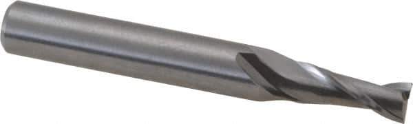 OSG - 4.5mm, 11mm LOC, 6mm Shank Diam, 45mm OAL, 2 Flute, Solid Carbide Square End Mill - Single End, Uncoated, Spiral Flute, 30° Helix, Centercutting, Right Hand Cut, Right Hand Flute, Series 8120 - Eagle Tool & Supply