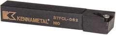 Kennametal - STFC, Left Hand Cut, 0° Lead Angle, 3/8" Shank Height x 3/8" Shank Width, Neutral Rake Indexable Turning Toolholder - 2-1/2" OAL, TC..21.5. Insert Compatibility, Series Screw-On - Eagle Tool & Supply