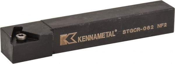 Kennametal - STGC, Right Hand Cut, 0° Lead Angle, 3/8" Shank Height x 3/8" Shank Width, Neutral Rake Indexable Turning Toolholder - 2-1/2" OAL, TC..21.5. Insert Compatibility, Series Screw-On - Eagle Tool & Supply