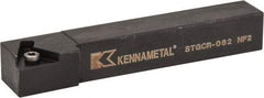 Kennametal - STGC, Right Hand Cut, 0° Lead Angle, 3/8" Shank Height x 3/8" Shank Width, Neutral Rake Indexable Turning Toolholder - 2-1/2" OAL, TC..21.5. Insert Compatibility, Series Screw-On - Eagle Tool & Supply