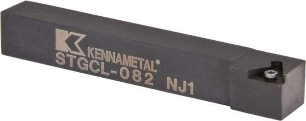 Kennametal - STGC, Left Hand Cut, 0° Lead Angle, 1/2" Shank Height x 1/2" Shank Width, Neutral Rake Indexable Turning Toolholder - 3-1/2" OAL, TC..21.5. Insert Compatibility, Series Screw-On - Eagle Tool & Supply