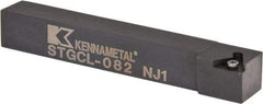 Kennametal - STGC, Left Hand Cut, 0° Lead Angle, 1/2" Shank Height x 1/2" Shank Width, Neutral Rake Indexable Turning Toolholder - 3-1/2" OAL, TC..21.5. Insert Compatibility, Series Screw-On - Eagle Tool & Supply