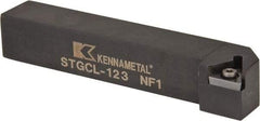 Kennametal - STGC, Left Hand Cut, 0° Lead Angle, 3/4" Shank Height x 3/4" Shank Width, Neutral Rake Indexable Turning Toolholder - 4-1/2" OAL, TC..32.5. Insert Compatibility, Series Screw-On - Eagle Tool & Supply
